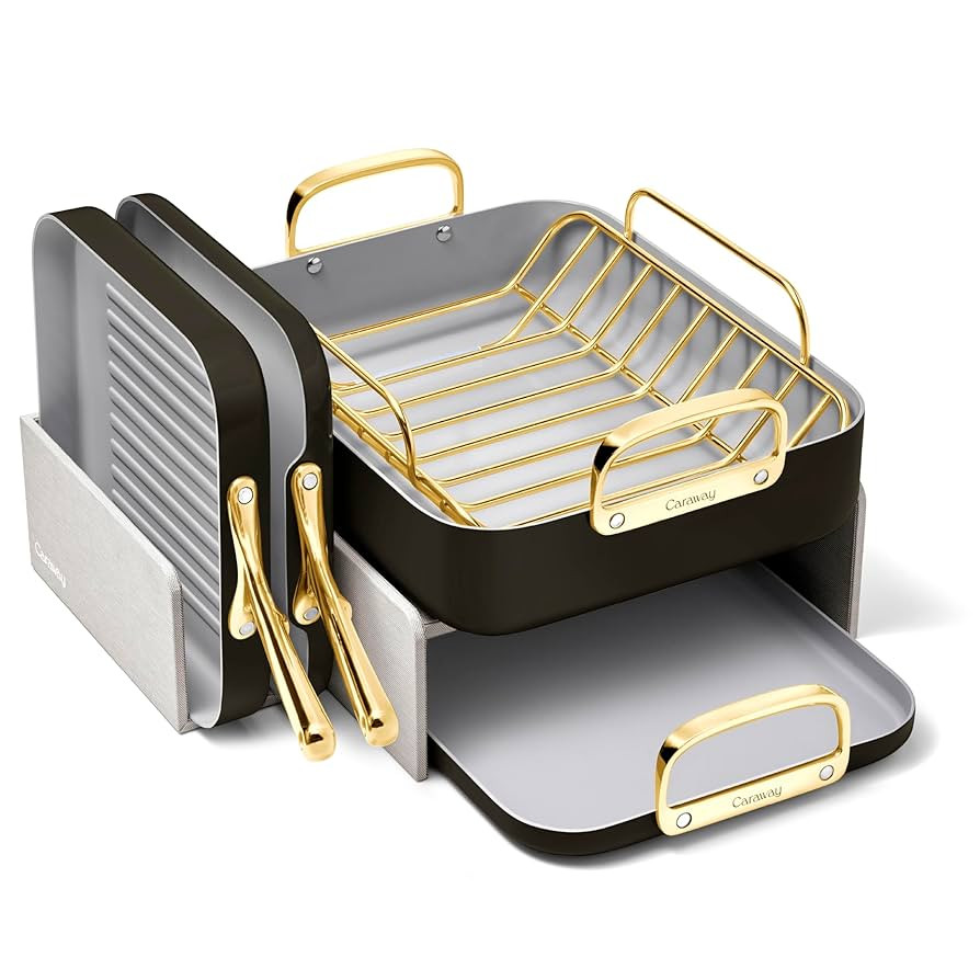 Caraway Square Cookware Set - Square Pans Set - Perfect for Griddling, Toasting, Searing, Roastin... | Amazon (US)