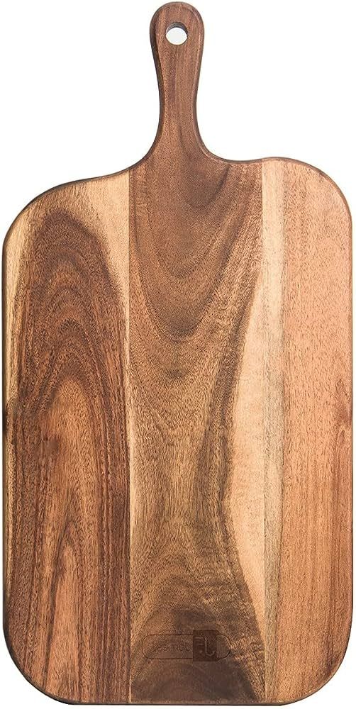 JF JAMES.F Serving Board, Acacia Wood Cutting Board with Handle Wooden Cheese Board Charcuterie B... | Amazon (US)