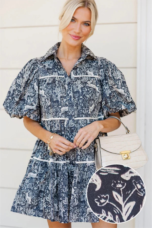 Aureum: All For You Black Toile Dress | The Mint Julep Boutique