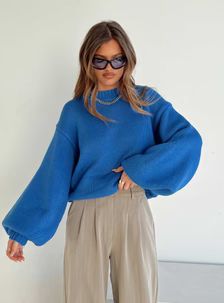 Harmony Sweater Blue | Princess Polly US