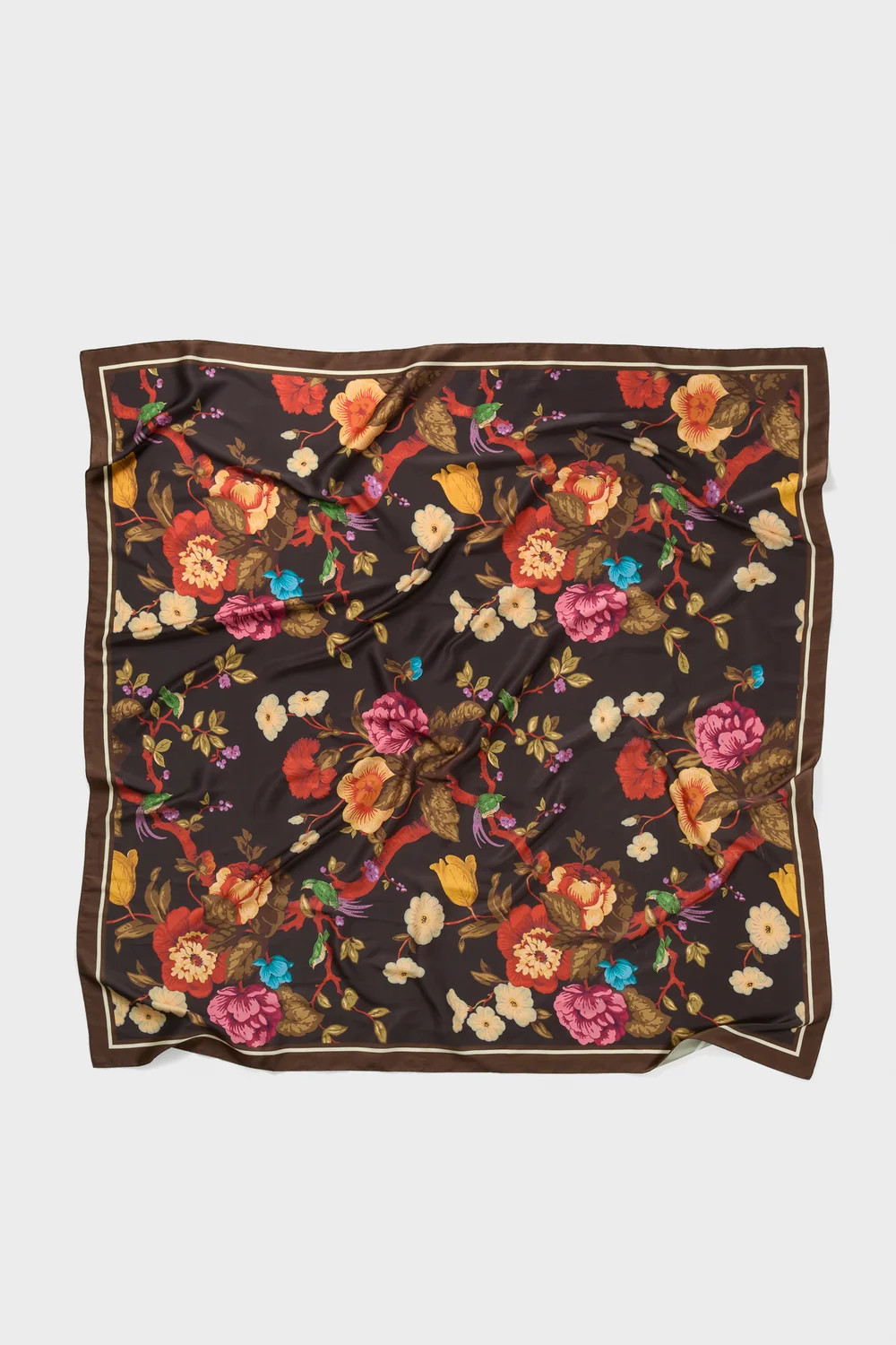 Navy Baroque Floral Large Scarf | Tuckernuck (US)