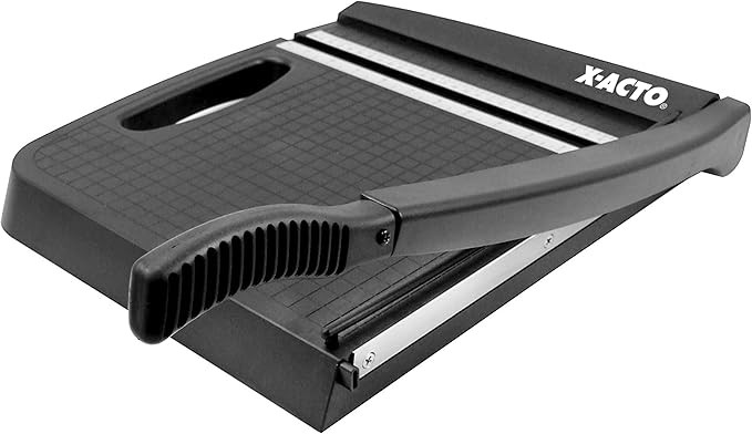 ELMERS X-Acto 12" Base Guillotine Style Plastic Paper Trimmer, 10 Sheet Capacity, Black (26232), ... | Amazon (US)