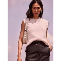 Pink Alpaca Blend Tabard Vest | Very (UK)