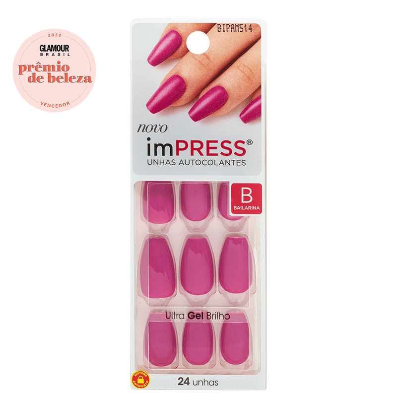 Kiss New York imPRESS Média Bailarina Amethyst
        
              - Unhas Postiças (24 Unid... | Beleza Na Web (BR)
