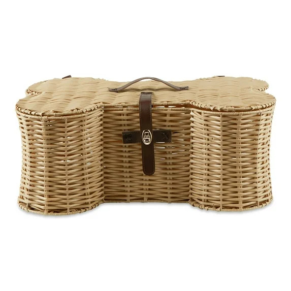 Bone Dry Pet Storage, Toy Basket, Large, 24x15x9", Beige Plastic Wicker | Walmart (US)