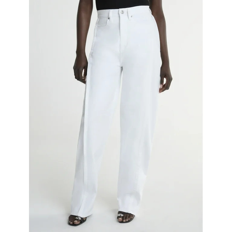 Scoop Women's Slouchy Straight High Rise Jeans, Sizes 0-18 - Walmart.com | Walmart (US)