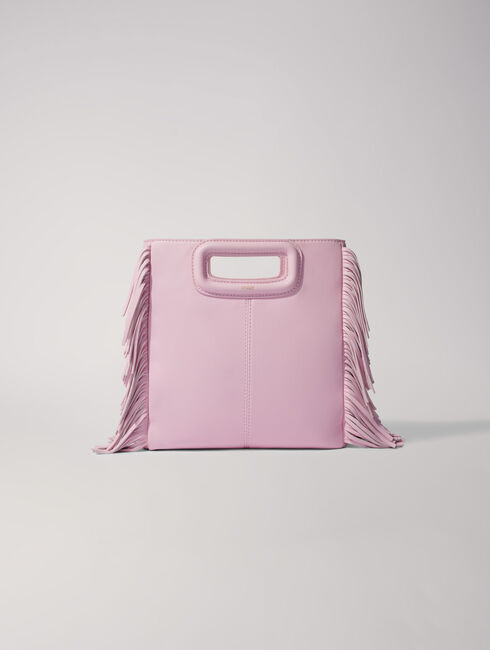 Smooth leather M bag with fringing | Maje US | Maje US