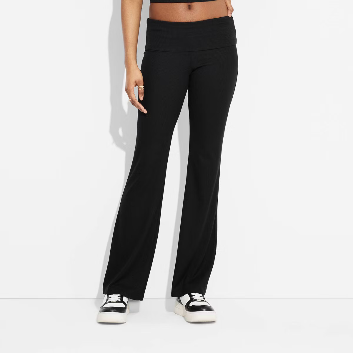 Women's Mid-Rise Foldover Flare Leggings - Wild Fable™ | Target