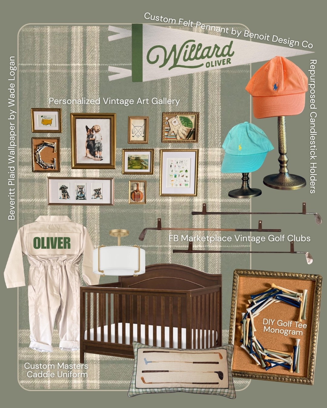 Boys Vintage Golf Themed Nursery including newborn and nostalgic decor items. 

#LTKBaby #LTKSaleAlert #LTKHome