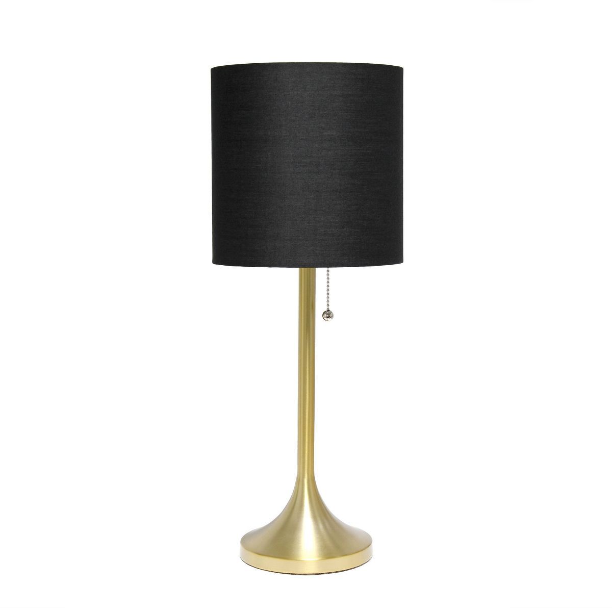 Tapered Desk Lamp with Fabric Drum Shade Black - Simple Designs | Target