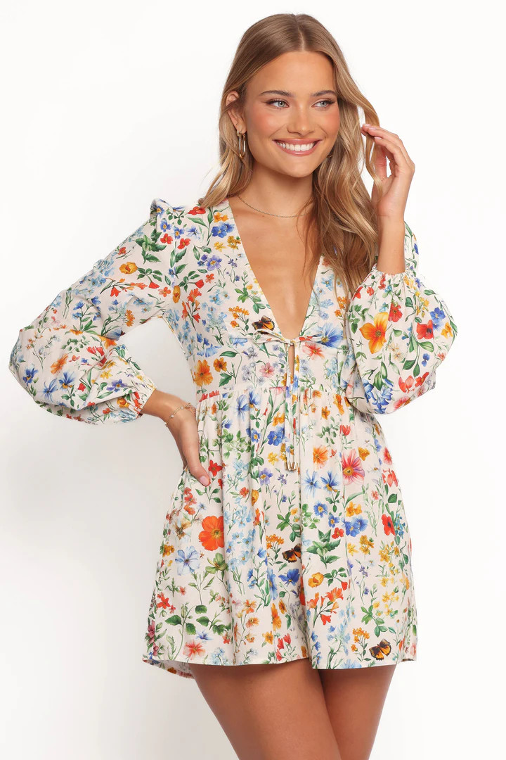 Irisa Long Sleeve Playsuit - Garden Floral | Petal & Pup (US)