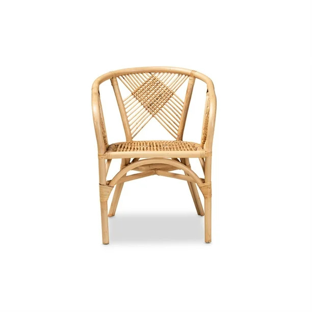 Baxton Studio Kagama Modern Bohemian Natural Brown Rattan Dining Chair - Walmart.com | Walmart (US)