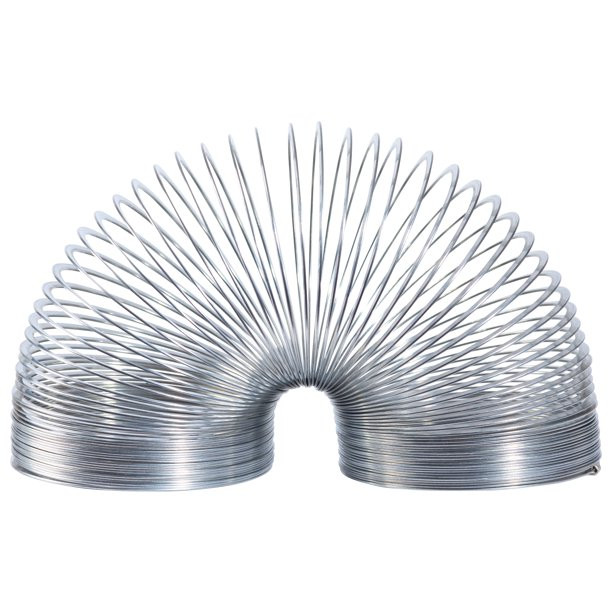 Retro Slinky the Original Walking Spring Toy, Silver Metal Slinky, Ages 5+ - Walmart.com | Walmart (US)