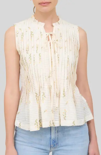 Floral Pleated Top | Nordstrom
