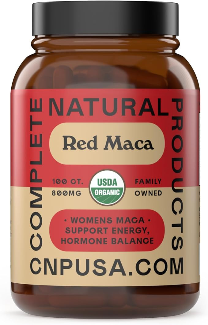 Organic Red Maca Root Capsules 800mg - Gelatinized Red Maca Powder Supplement, Plant Based Vegeta... | Amazon (US)