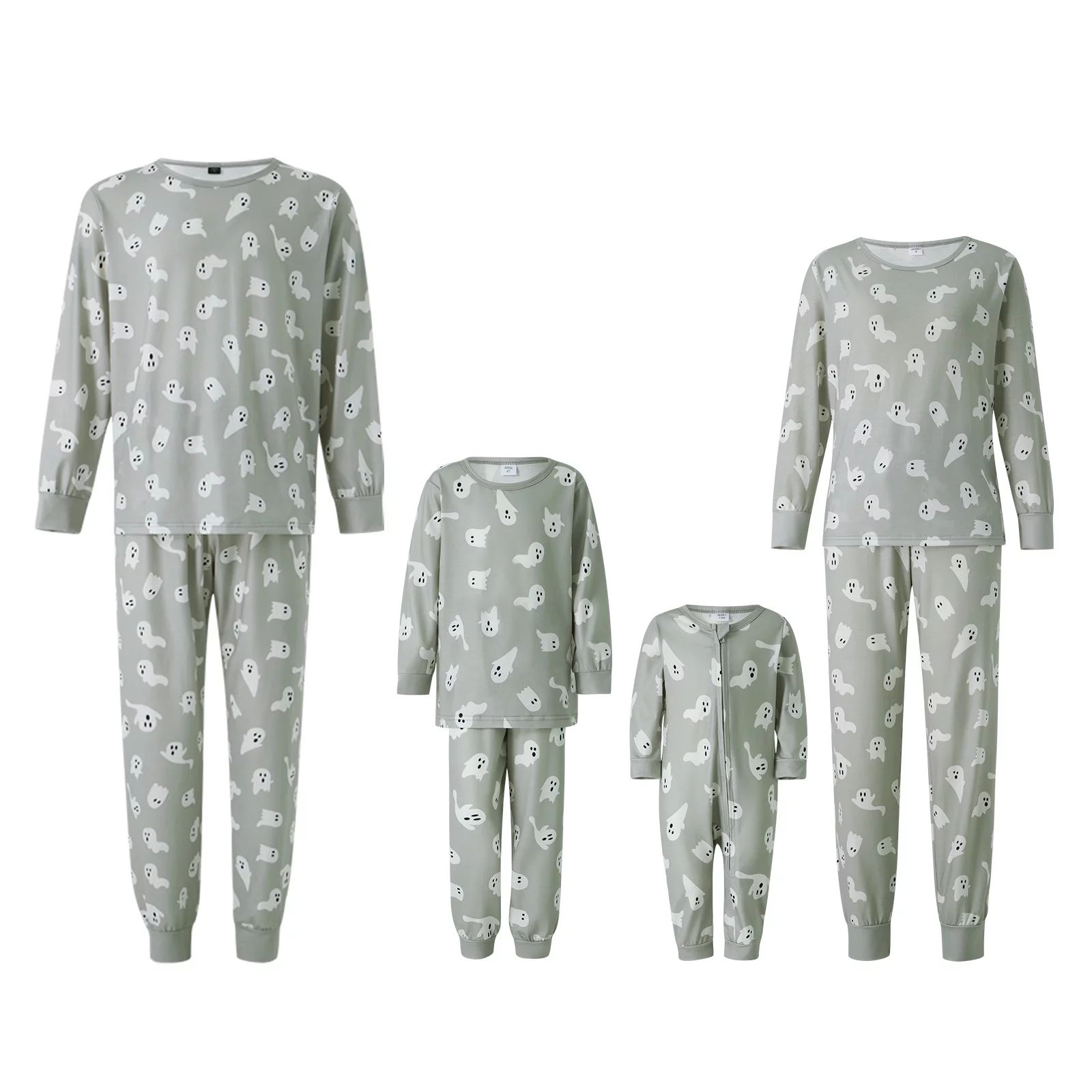 Tregren Family Pajamas Matching Sets Halloween Pumpkin Ghost Print Parent-Child Holiday Pjs for A... | Walmart (US)