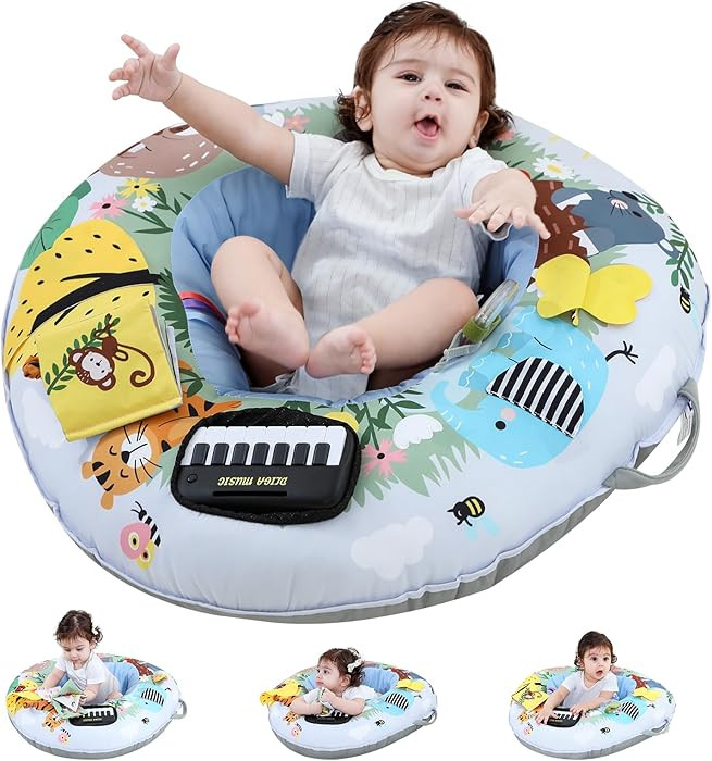 Lovvie & Joy 3-in-1 Baby Seat & Tummy Time & Play Activity Center Ring,Soft Infant Seats for Sitt... | Amazon (US)