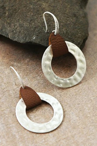 Hammered Look Earrings | The Boxed Bowtique
