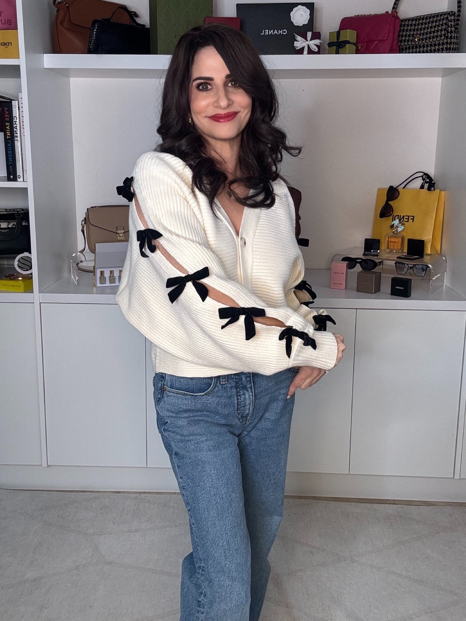 Super cute cardi - perfect for Valentine’s. Wearing a sm 
Use code Marlo30 for a site wide discount. 

#LTKStyleTip #LTKOver40 #LTKSeasonal