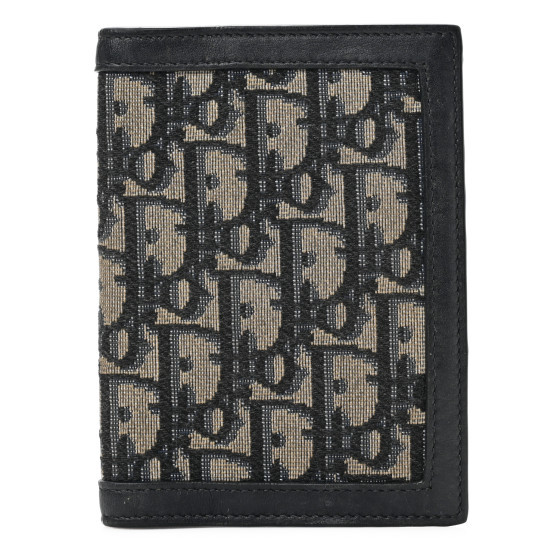 Calfskin Oblique Passport Holder Blue | FASHIONPHILE (US)