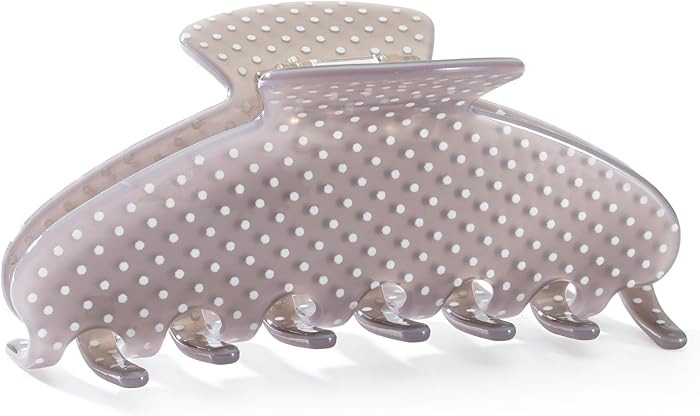 Large Acetate 4 Inch Hair Claw Clip for Women, Purple Polka Dots Claw Clips & Jaw Clips for Thin ... | Amazon (US)