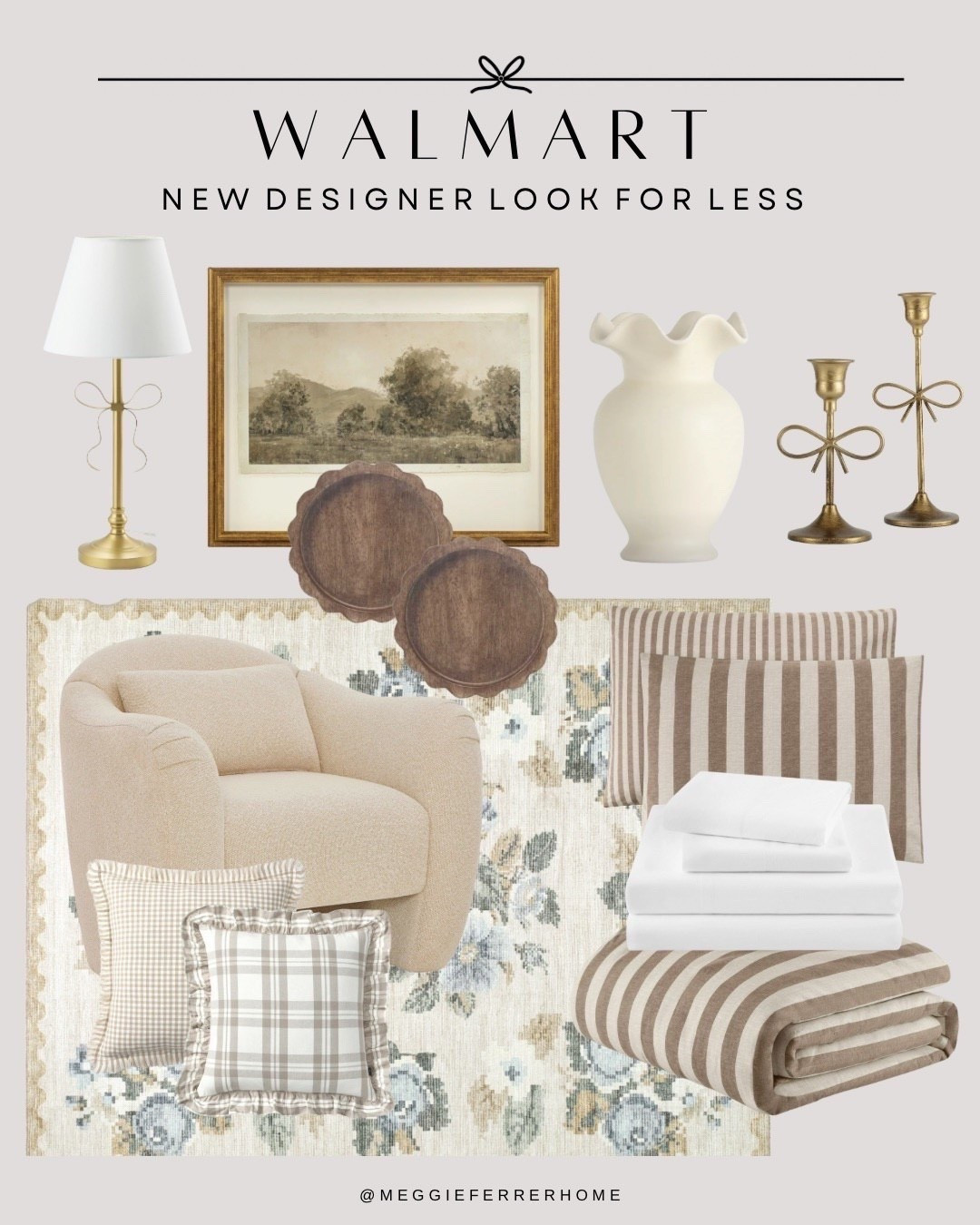 The newest designer-inspired finds just dropped at Walmart and I’m obsessed. 😍
From that cozy boucle chair to the prettiest stripe bedding and scalloped rug… it’s giving high-end look without the price tag.



#WalmartHome #NewArrivals #AffordableFinds #NeutralDecor #DesignerLookForLess #ModernOrganicStyle #CozyVibes #WalmartFinds #MegHomeEdit

#LTKHome #LTKFindsUnder50 #LTKFindsUnder100 #LTKHome