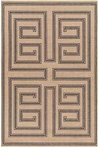Mark&Day Washable Rugs, 6x9 Drayton Global Tan/Charcoal Area Rug, Tan Grey Carpet for Living Room... | Amazon (US)