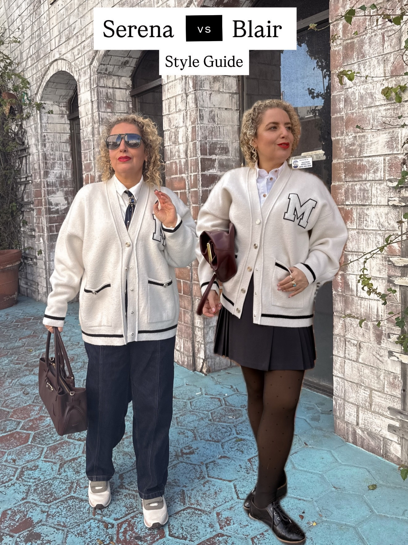 Two icons. Two completely different ways to style the same cardigan.

Are you Serena or Blair? 

Comment GG for outfit details 🤍🤍