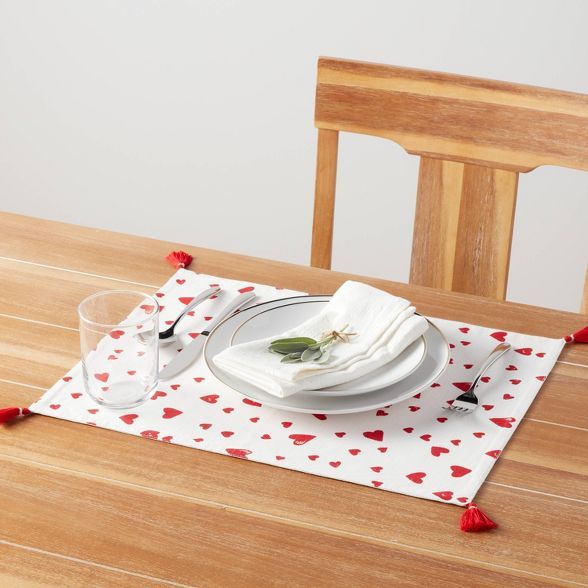 Cotton Heart Scatter Placemat - Threshold&#8482; | Target