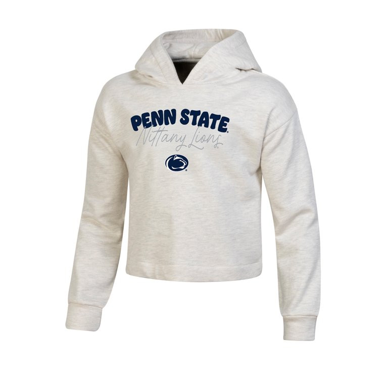 NCAA PENN STATE Girls Grey Color Cotton Fleece HDY Puff Print Cropped | Walmart (US)