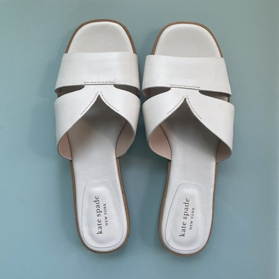 Kate Spade New York Women's White Leather Dock Sandals Size 8 | eBay US