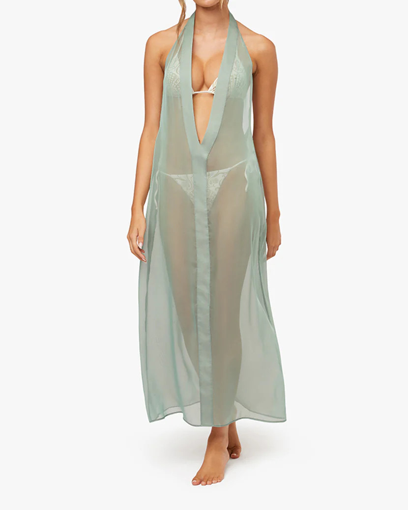 Plunge Halter Maxi Dress | We Wore What