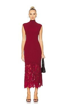 SAYLOR Dimitra Dress in Wine from Revolve.com | Revolve Clothing (Global)