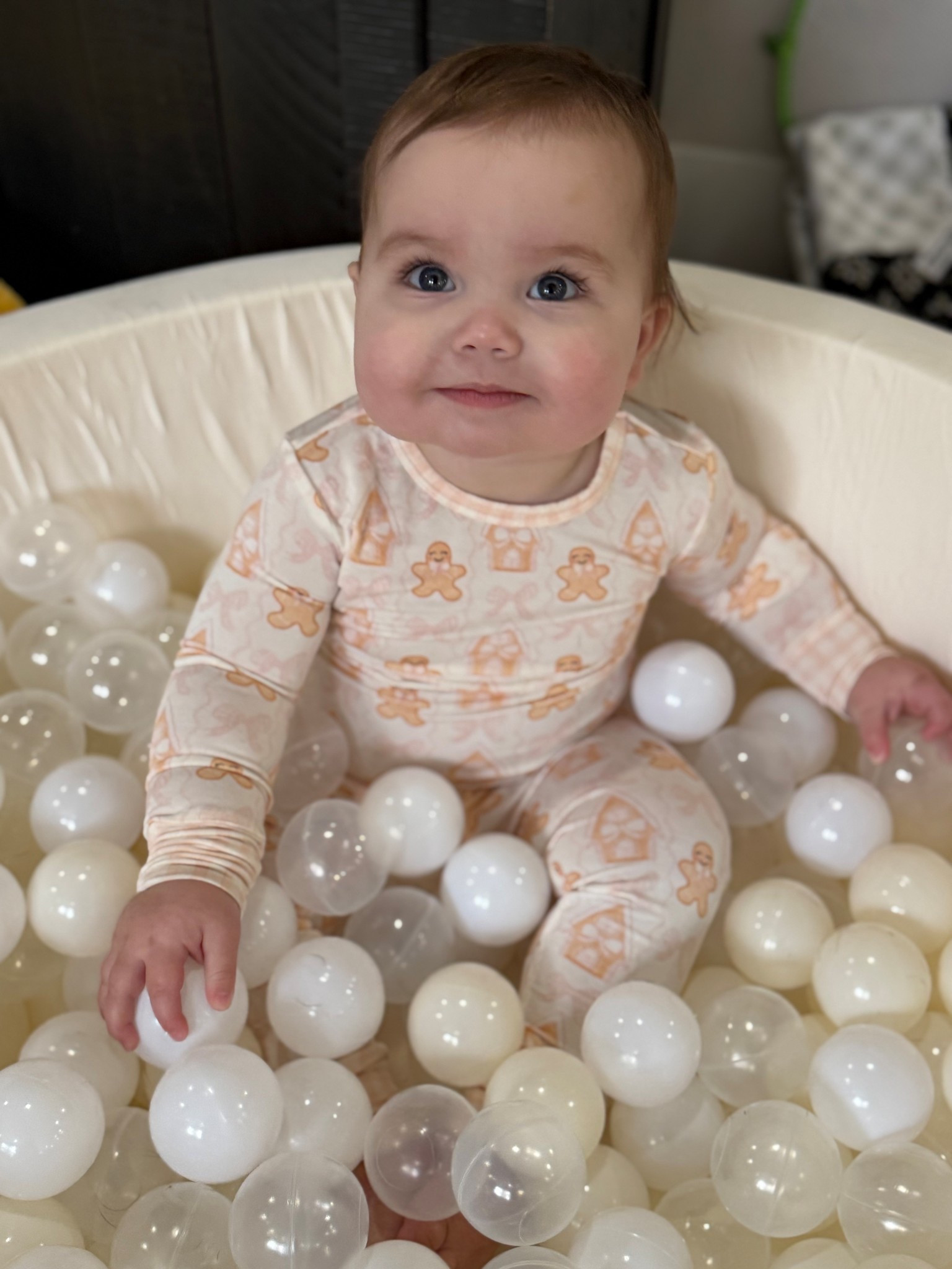 These gingerbread pajamas for kids and baby’s are so cute. Bamboo material stretchy with little gingham and pink bow detail all over. These are from Harp Angel boutique but will link similar 

#LTKBaby #LTKKids #LTKSeasonal