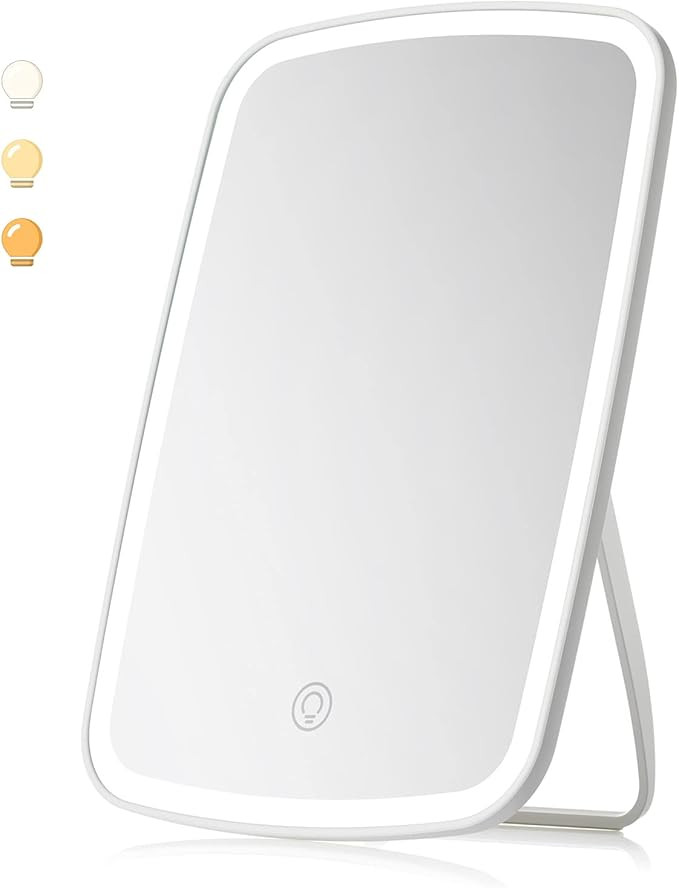 Jordan & Judy Makeup Mirror with Light, USB Rechargeable 3 Color Lighting Modes Vanity Mirror, Ad... | Amazon (US)