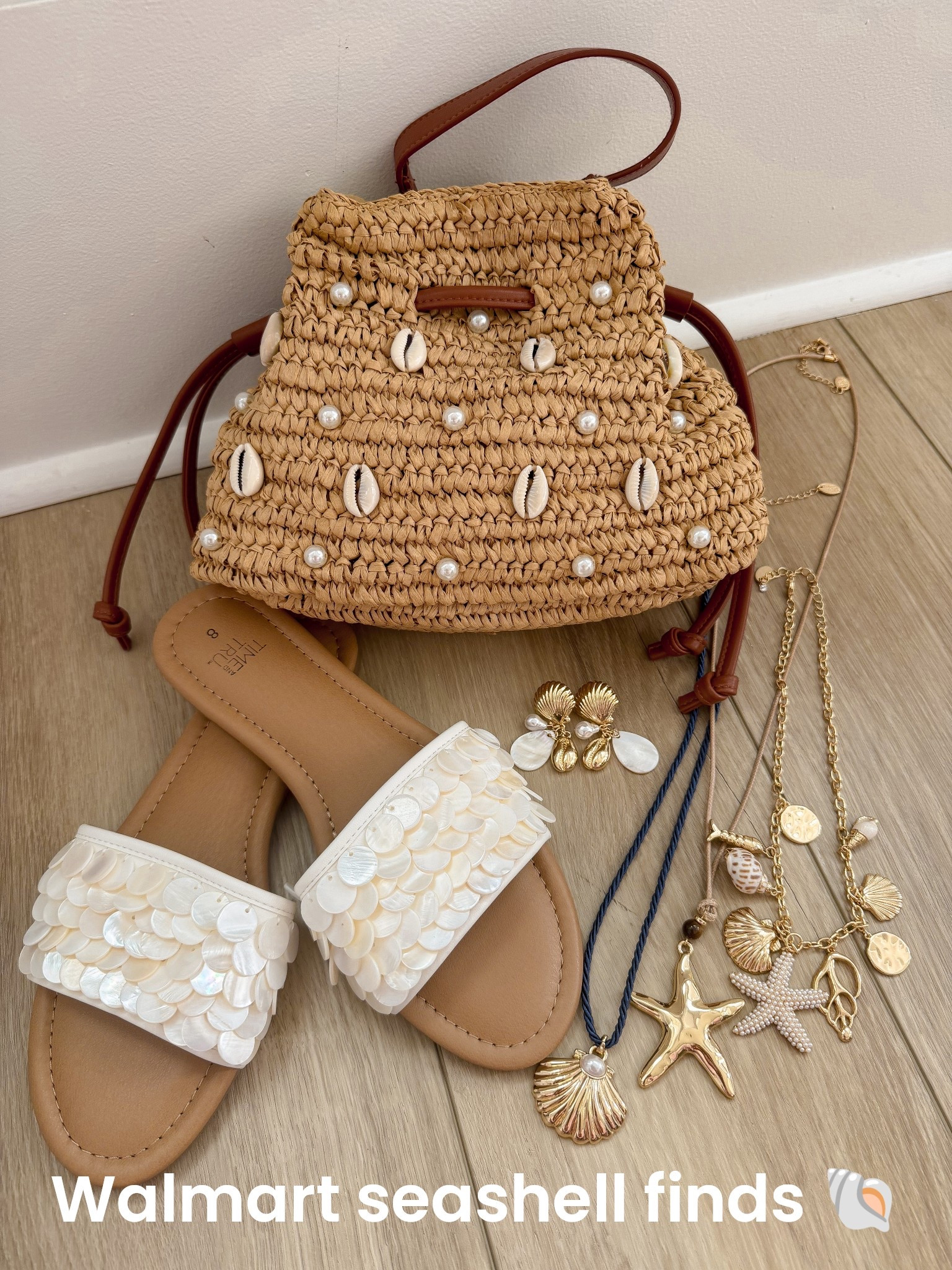 Coastal girl summer but make it Walmart 🐚✨

I just found the CUTEST new Walmart seashell accessories and I’m obsessed. This woven straw bag with shell + pearl details looks so high-end and is perfect for beach trips, vacation, or everyday summer outfits. The shell slide sandals have the prettiest textured detail and are such an easy neutral to pair with dresses, denim shorts, or swimsuits.

And don’t even get me started on the shell jewelry 😍 The statement earrings, layered coastal necklaces, and starfish + shell charms are giving total beachy, resort vibes without the boutique price tag.

If you love coastal style, beach accessories, and affordable summer fashion finds, Walmart is seriously delivering right now 🙌🏼

#WalmartFashion #WalmartFinds #SeashellAccessories #CoastalStyle #BeachStyle #SummerAccessories #AffordableFashion #BeachVacation #ResortStyle #StrawBag #StatementEarrings #SummerOutfit

#LTKTravel