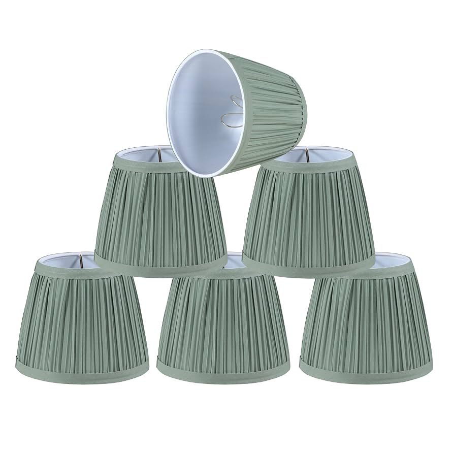 Aspen Creative 51521-6, Hardback Empire Transitional Clip-On Chandelier Lamp Shade, Mushroom Plea... | Amazon (US)