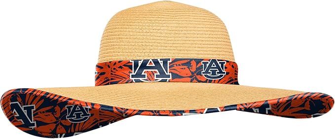 FOCO Women's NCAA College Ladies Team Logo Floral Straw Sun Hat | Amazon (US)