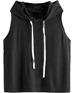 SweatyRocks Women's Workout Tank Tops Sleeveless Running Athletic Hoodie Sports Gym Exercise Tops... | Amazon (US)