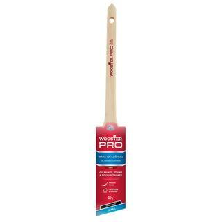 Wooster 1-1/2 in. Pro White China Bristle Thin Angle Sash Brush 0H21160014 - The Home Depot | The Home Depot