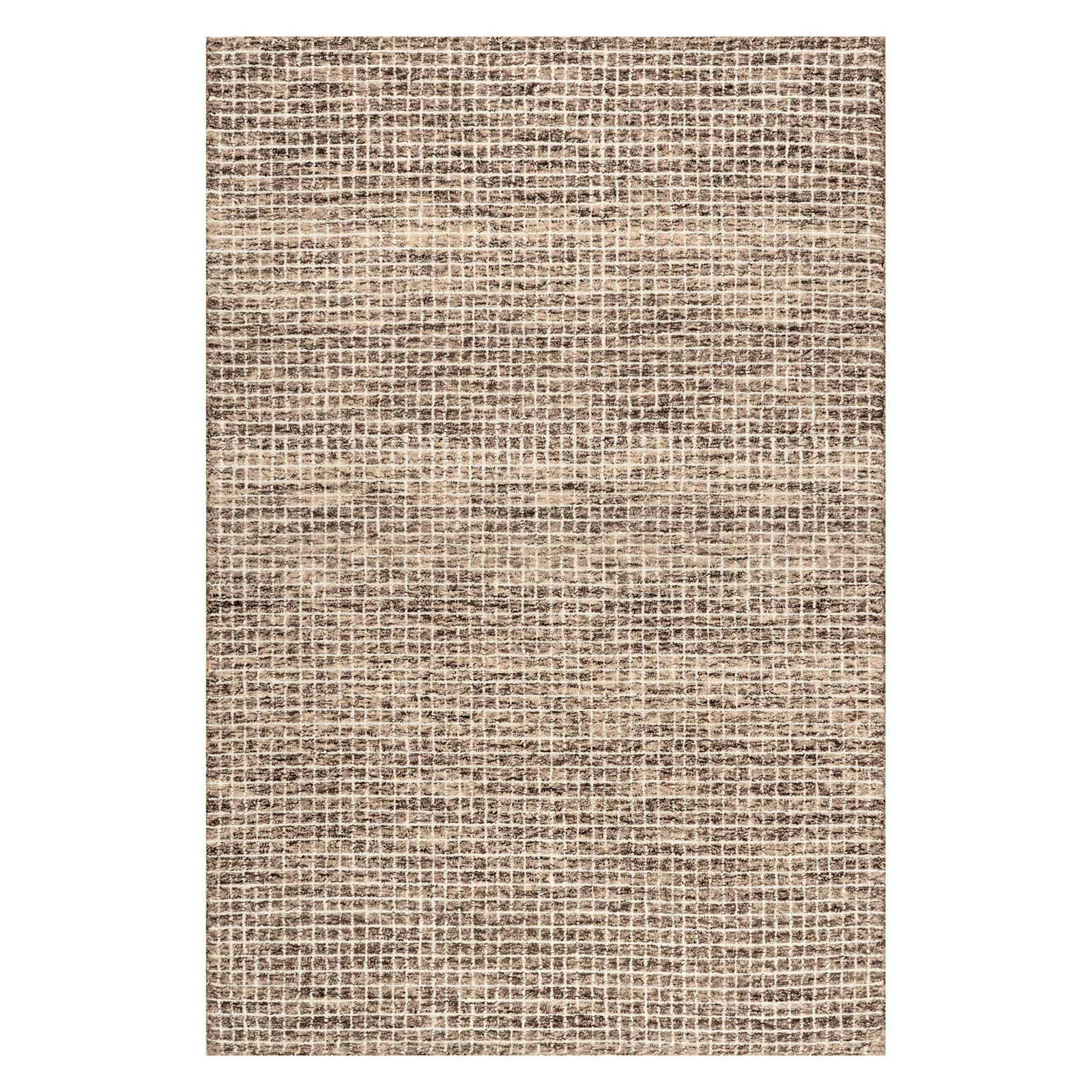 RugsUSA Melrose Checked Wool Area or Throw Rug, Brown | Kohl's