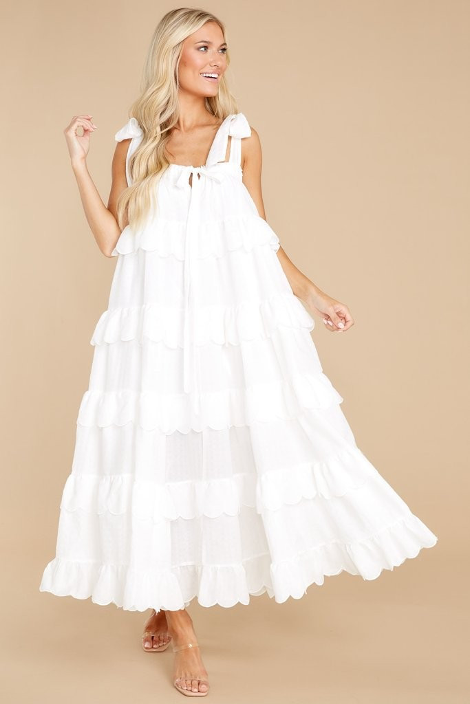 Made To Admire White Gingham Dress | Red Dress 