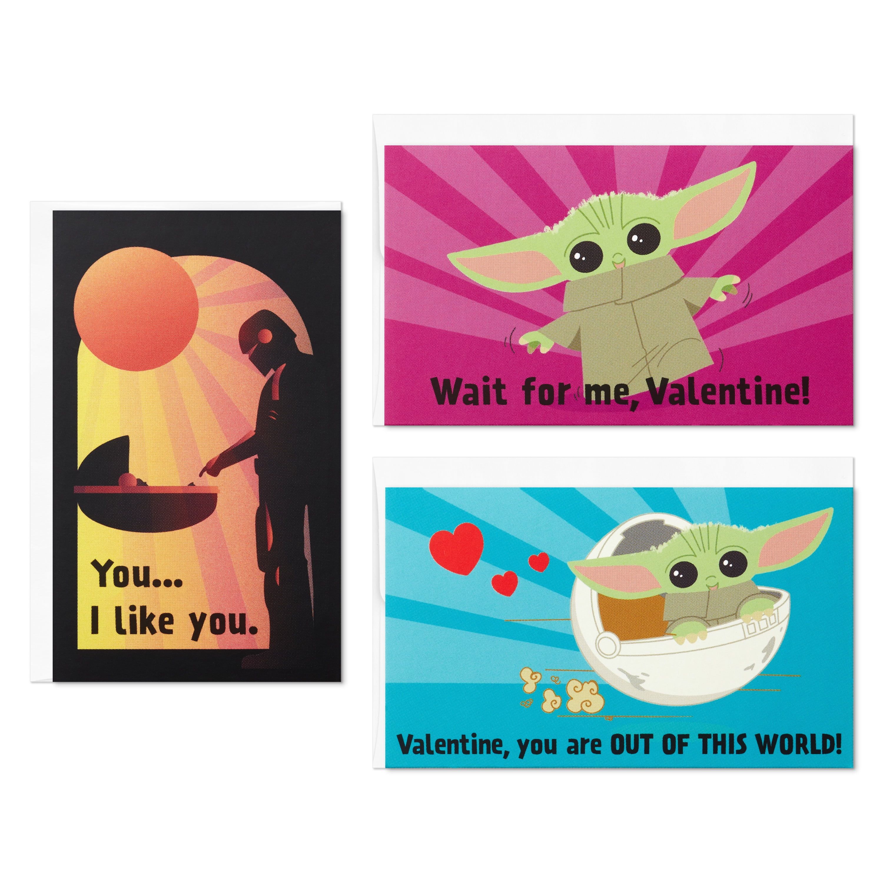 Hallmark Kids Baby Yoda Mini Valentines Day Cards Assortment (18 Classroom Cards with Envelopes) ... | Walmart (US)