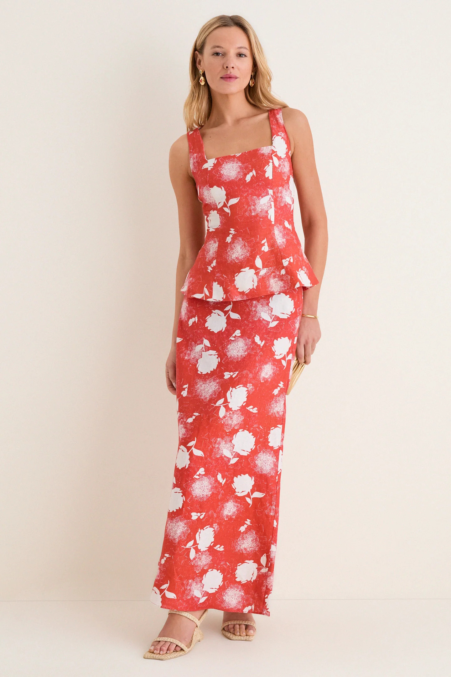 Sunrose Rosso Martina Maxi Skirt | Tuckernuck (US)