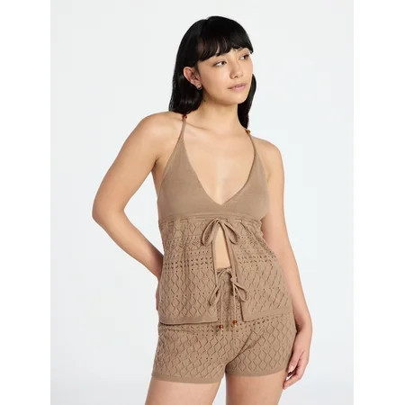 No Boundaries Cami Top with Beads and Shorts Set 2-Piece Women s XXS-XXL | Walmart (US)
