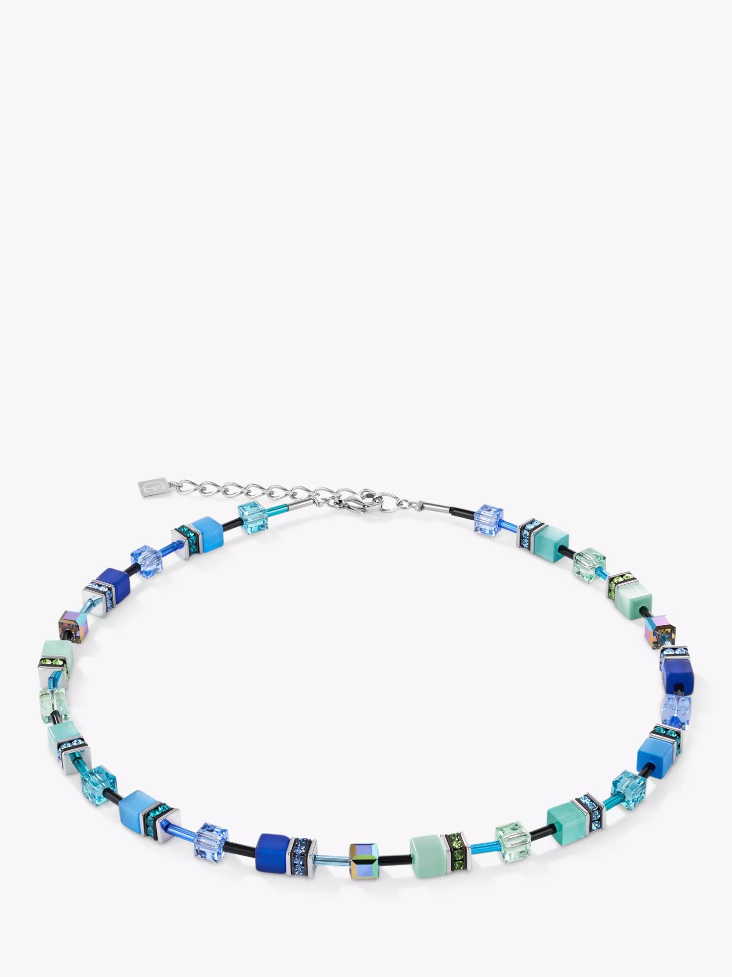 COEUR DE LION Cube Bead Collar Necklace, Blue/Green | John Lewis (UK)