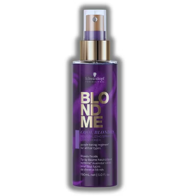 Schwarzkopf Pro Blondme COOL BLONDES Neutralizing Spray Conditioner (5 oz) Purple / Violet Hair Blonde Me Spray for Unwanted Yellow | Target
