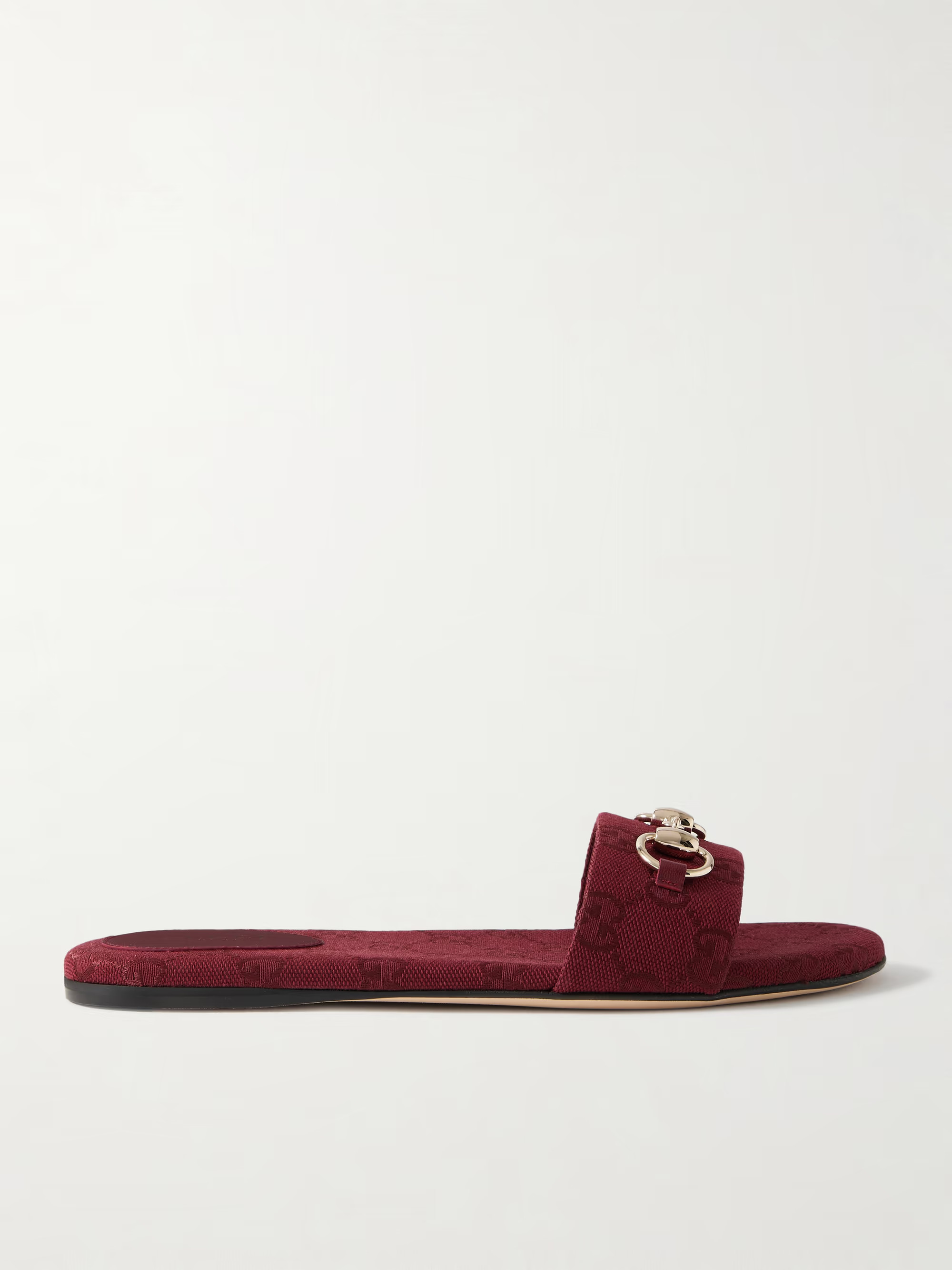 Siaga horsebit-detailed canvas-jacquard slides | NET-A-PORTER APAC