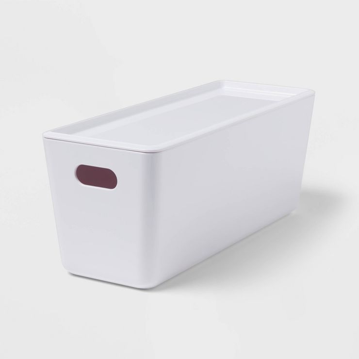 5L Stacking Bin with Lid White - Brightroom™ | Target