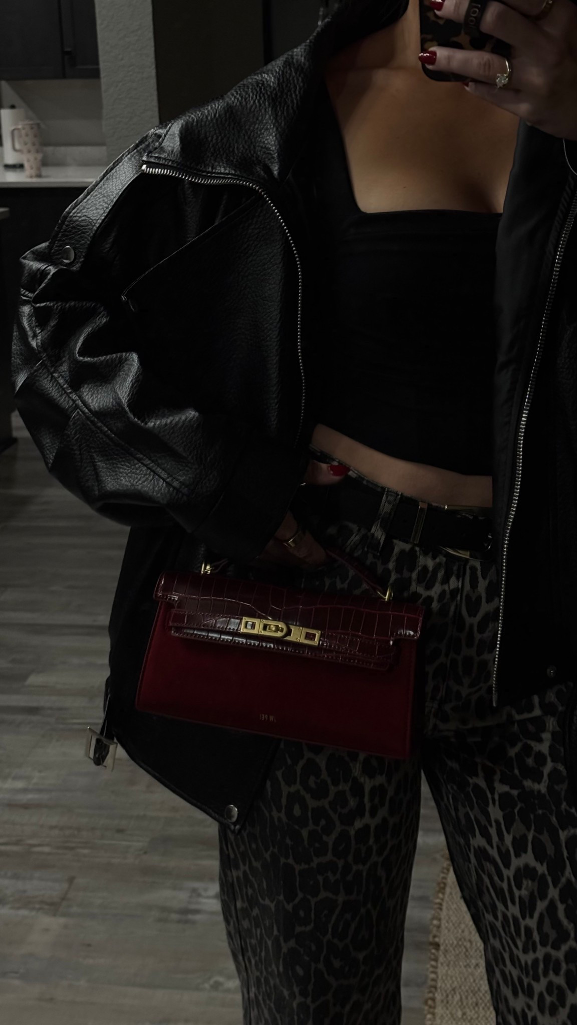 Edgy little girls night outfit! Leather jacket for fall, all black outfit ideas, bomber jacket, Amazon leather jacket, leopard pants, fall street style, jackets, fall outfits

#LTKootd #LTKmomlife #LTKStyleTip